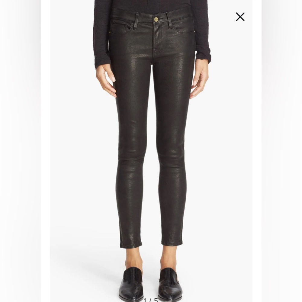 FRAME
Le High Ankle Straight Leg
Leather Jeans